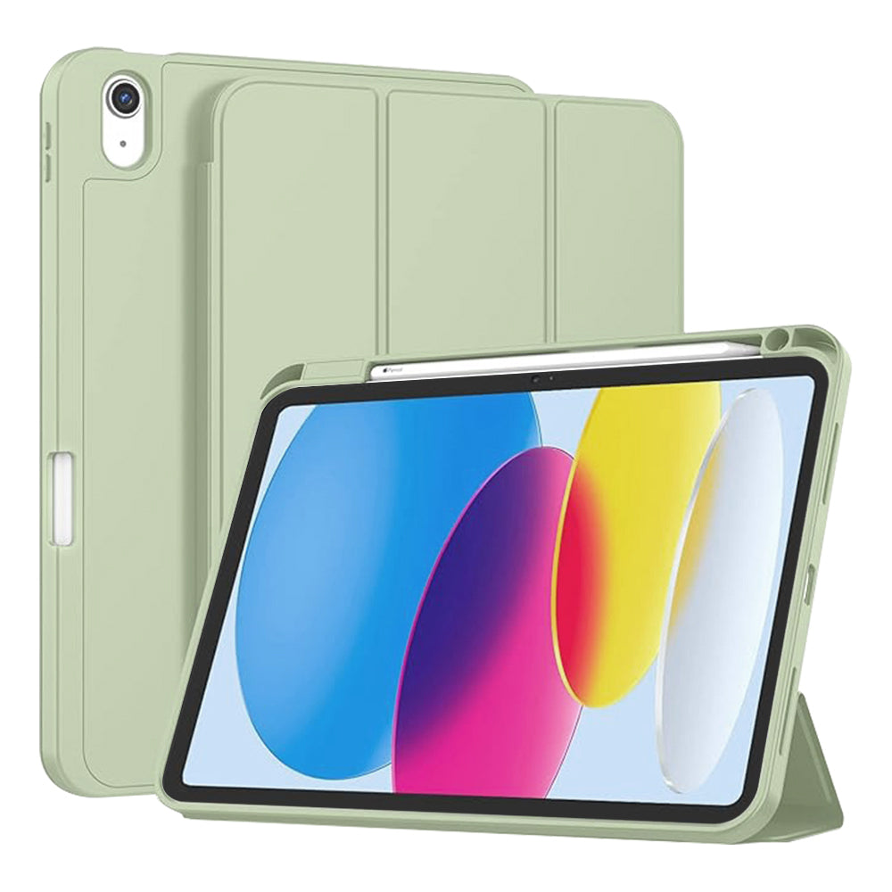 Fodral för Apple iPad (2025) / (2022), Techsuit, Flex Trifold, Grön Matcha