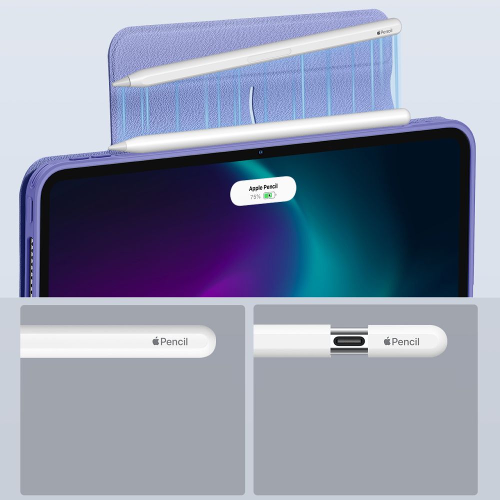 Fodral för Apple iPad Pro 13 (2024), ESR, Rebound Hybrid, Lila