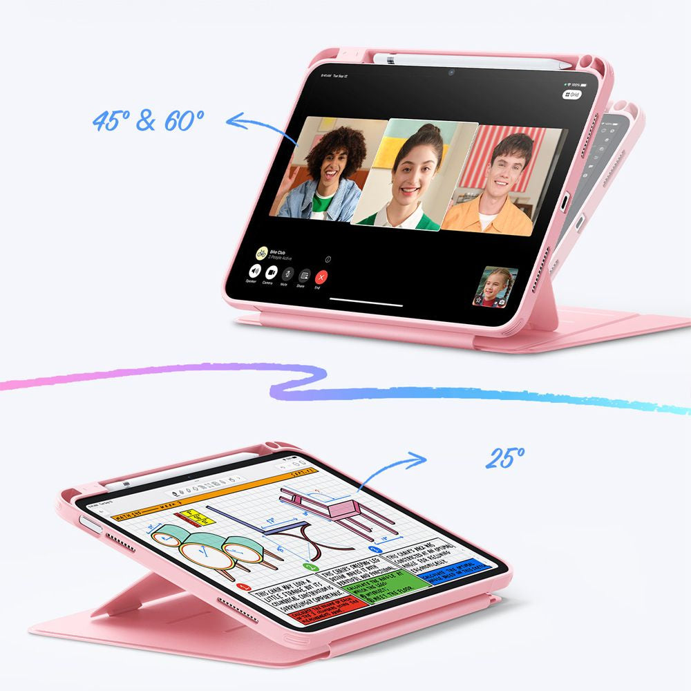 Fodral för Apple iPad (2025) / (2022), ESR, Flip Hybrid, Rosa