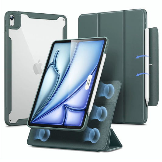 Fodral för Apple iPad Air 11 (2025) / Air 11 (2024) / Air (2022) / Air (2020), ESR, Rebound Hybrid, Satin Grön