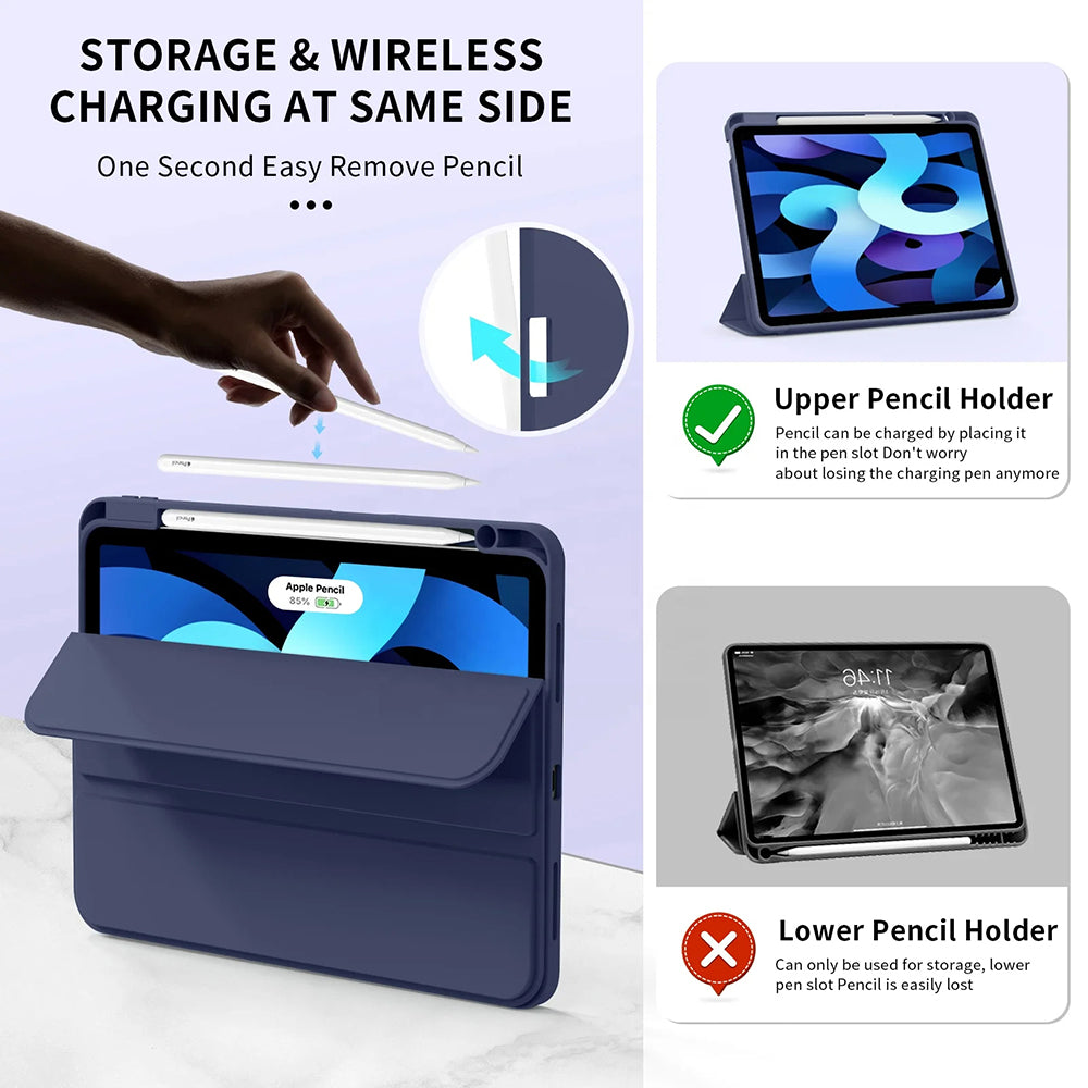 Fodral för Apple iPad Air 11 (2026) / iPad Air 11 (2025) / Air 11 (2024), Techsuit, Flex Trifold, Grön