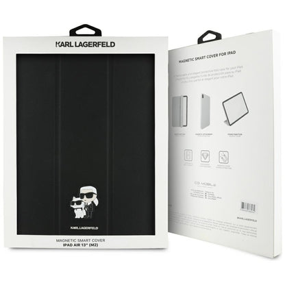 Case for Apple iPad Air 13 (2026) / Air 13 (2025) / Air 13 (2024), Karl Lagerfeld, Saffiano Karl & Choupette, Black