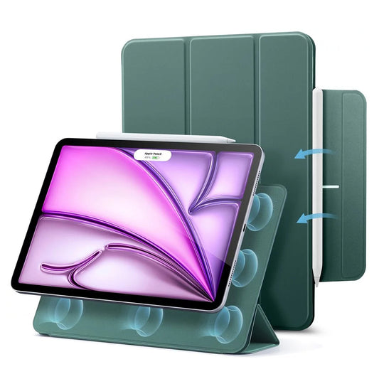 Fodral för Apple iPad Air 13 (2025) / Air 13 (2024) / Pro 12.9 (2022) / Pro 12.9 (2021) / Pro 12.9 (2020), ESR, Rebound, Satin Grön
