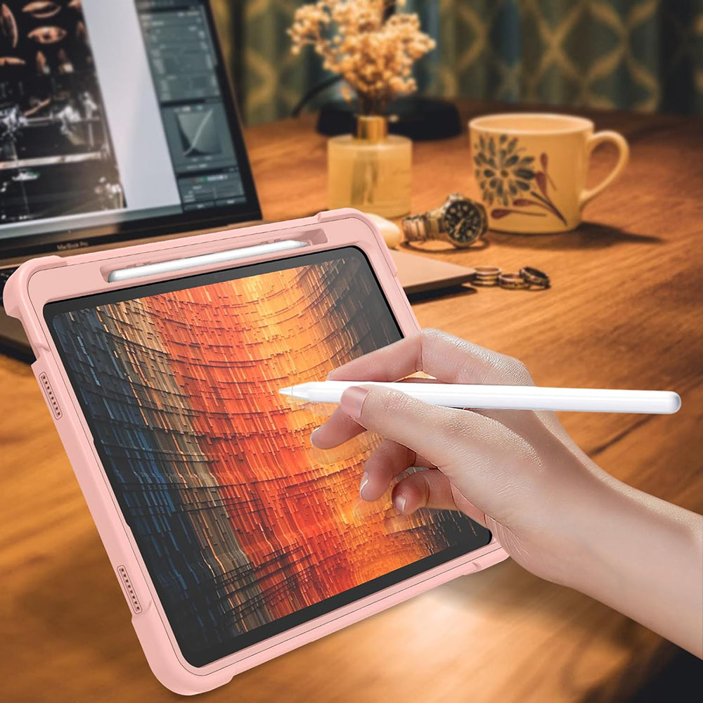 Fodral för Apple iPad Air 13 (2026) / Air 13 (2025) / Air 13 (2024), Techsuit, Rugged TabShell, Rosa