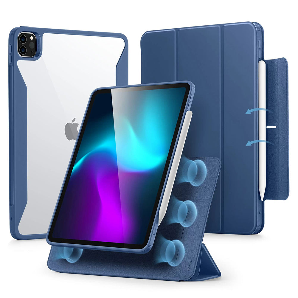 Fodral för Apple iPad Pro 11 (2024), ESR, Rebound Hybrid, Marinblå