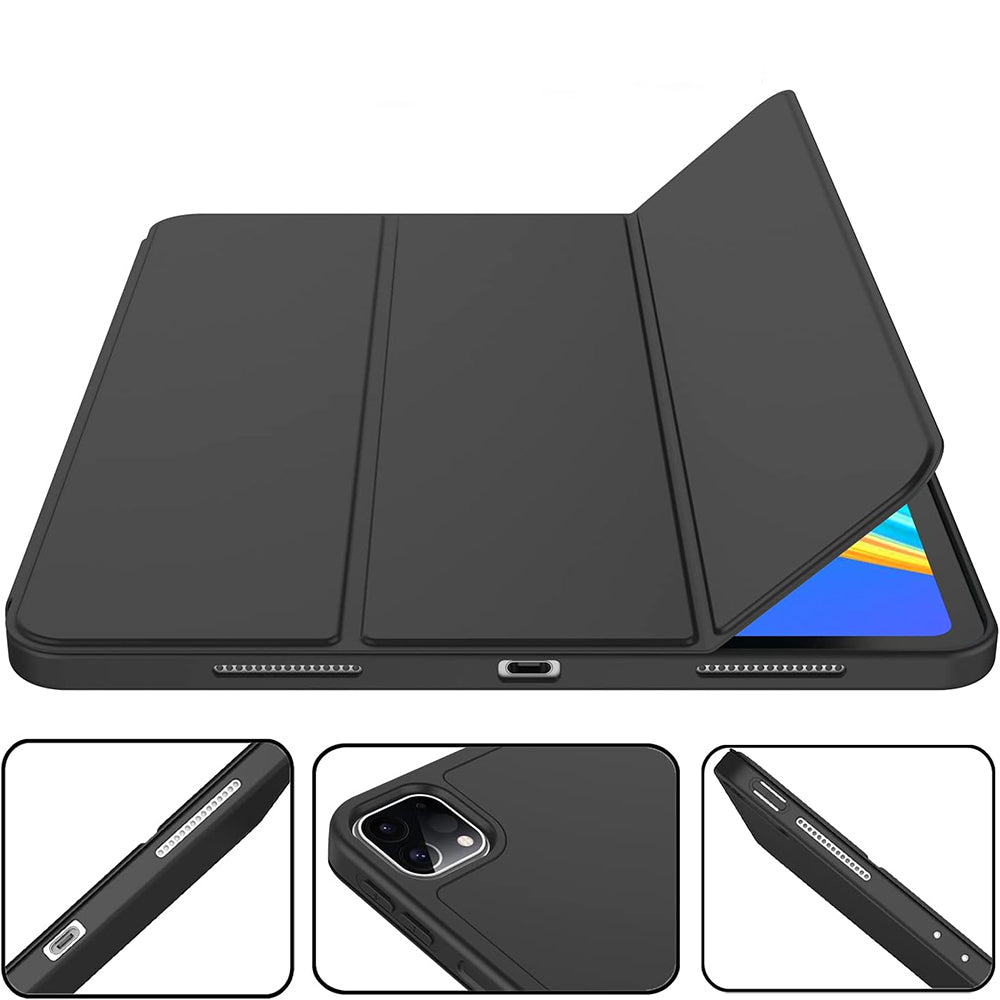 Fodral för Apple iPad Pro 12.9 (2022) / Pro 12.9 (2021) / Pro 12.9 (2020) / Pro 12.9 (2018), Techsuit, Flex Trifold, Grön Matcha