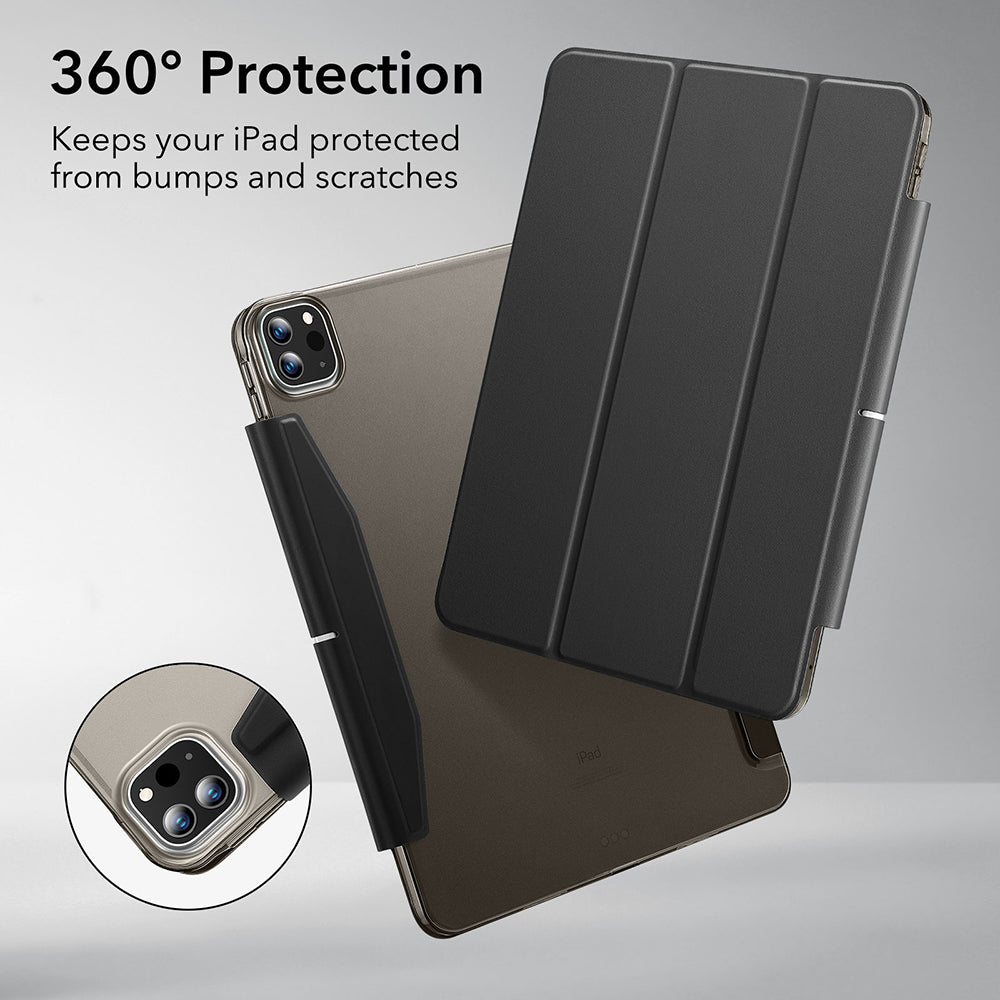 Fodral för Apple iPad Pro 13 (2024), ESR, Ascend Trifold, Satinsvart