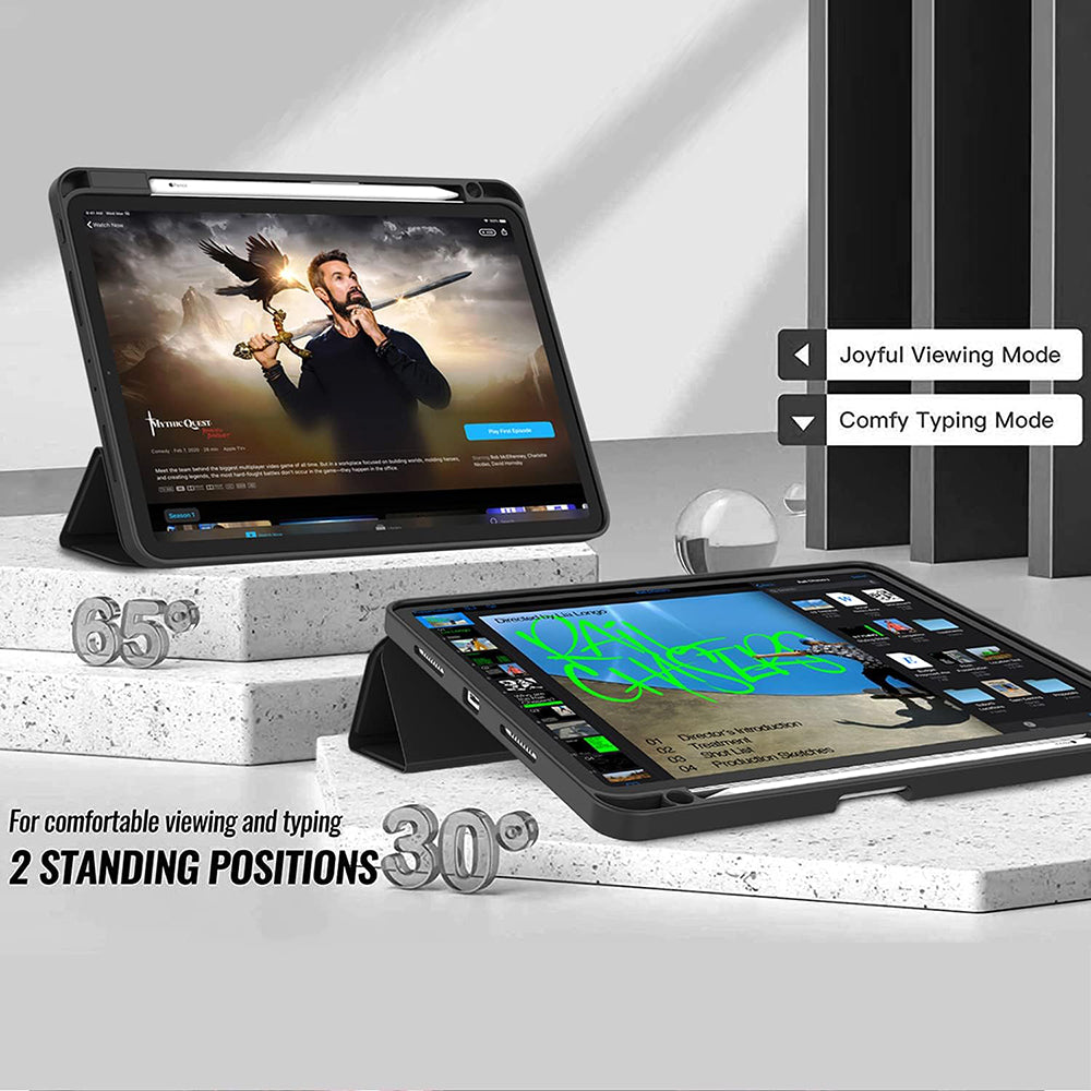 Fodral för Apple iPad Pro 13 (2024), Techsuit, Flex Trifold, Svart