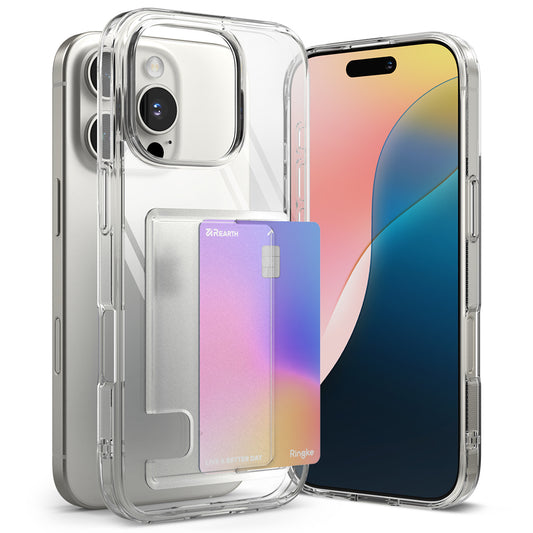 Skyddsfodral för Apple iPhone 16 Pro Max, Ringke, Fusion Card, Transparent