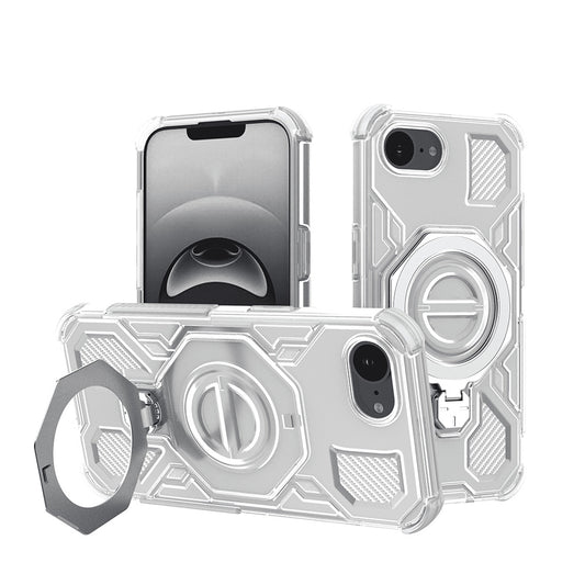 Fodral för Apple iPhone 17e / 16e, Techsuit, Carbon Shield Pro, Vit