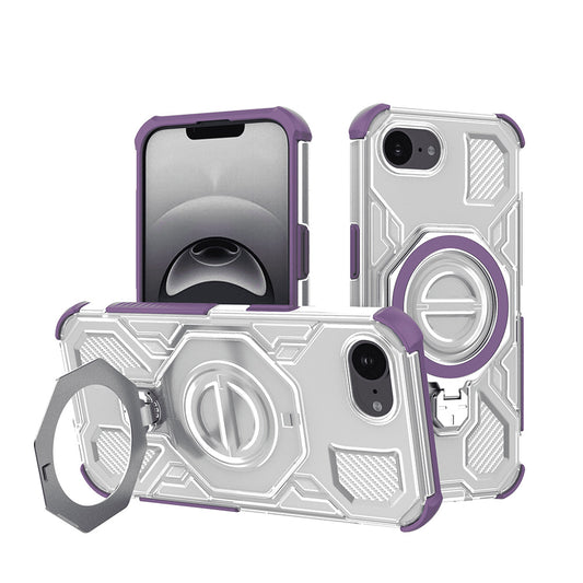 Fodral för Apple iPhone 17e / 16e, Techsuit, Carbon Shield Pro, Lila