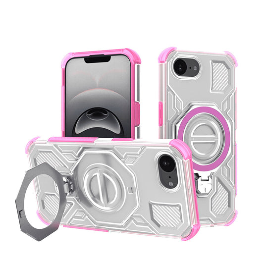 Fodral för Apple iPhone 17e / 16e, Techsuit, Carbon Shield Pro, Rosa