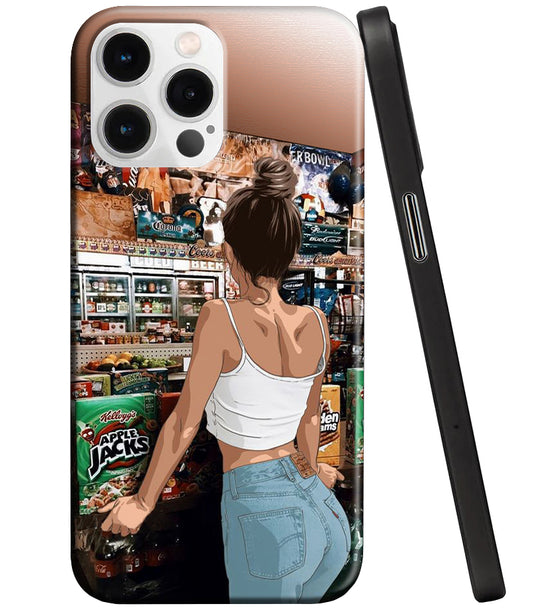 Fodral för Apple iPhone 14 Pro, Perfect Case, Favourites Series Girl, Flerfärgad