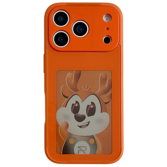 Fodral för Apple iPhone 17 Pro, OEM, Anpassad E-Ink-skärm, Orange