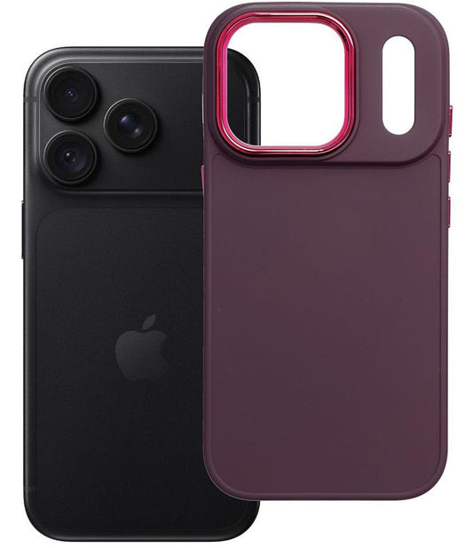 Skal till Apple iPhone 18 Pro / iPhone 17 Pro, OEM, Frame, vinröd
