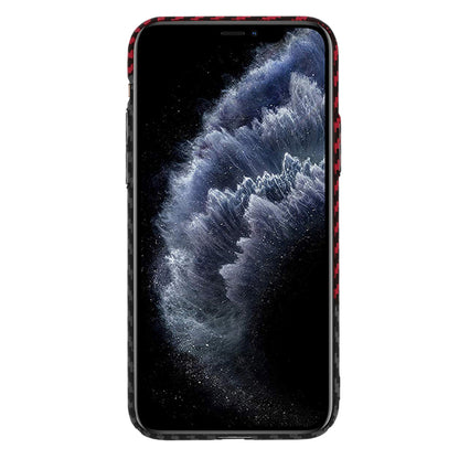 Fodral för Apple iPhone 11 Pro, Techsuit, Carbonite FiberShell, Svart Röd