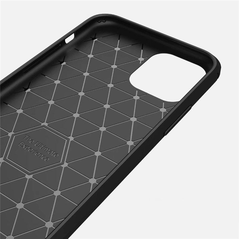 Fodral för Apple iPhone 11, Techsuit, Kolfiber, Svart