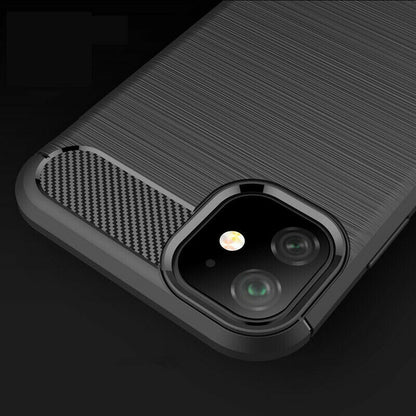 Fodral för Apple iPhone 12 / 12 Pro, Techsuit, Kolfiber, Svart