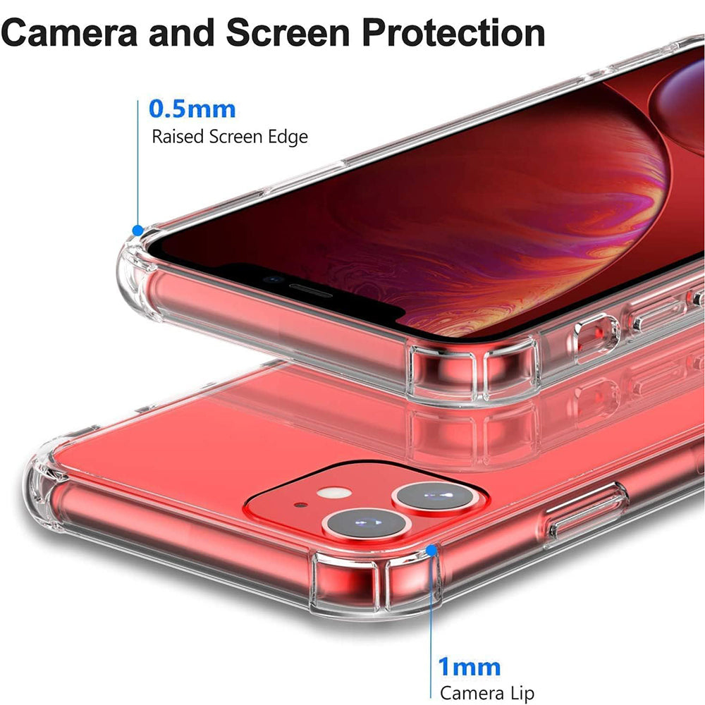 Fodral för Apple iPhone 12, Techsuit, Stötsäker Klar, Transparent