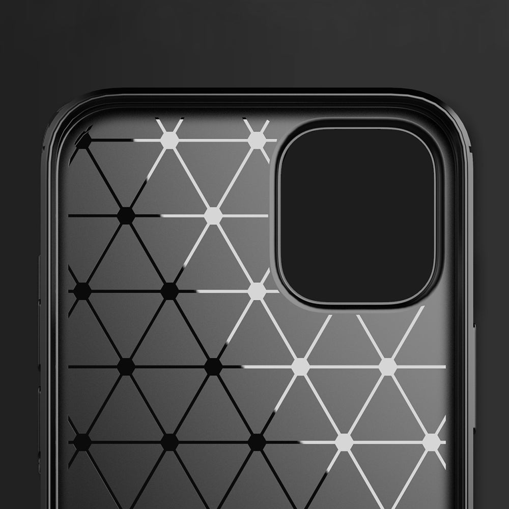 Fodral för Apple iPhone 13 mini, Techsuit, Kolfiber, Svart