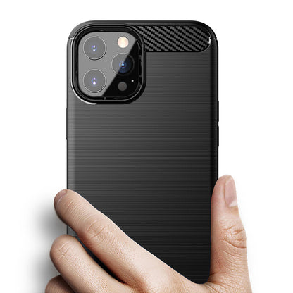 Fodral för Apple iPhone 13 Pro, Techsuit, Kolfiber, Svart