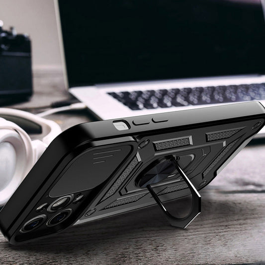 Fodral för Apple iPhone 13, Techsuit, CamShield, Svart