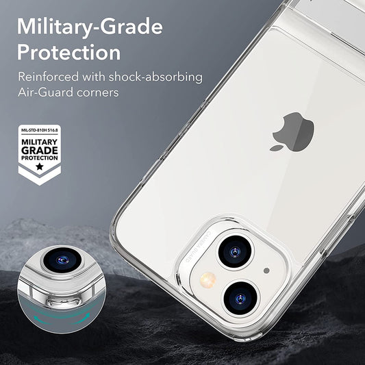 Skyddsfodral för Apple iPhone 14 Plus, ESR, Air Shield Boost Kickstand, Transparent