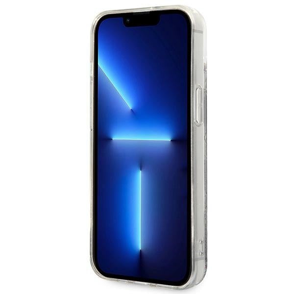 Fodral för Apple iPhone 14 Plus, Karl Lagerfeld, Liquid Glitter Monogram, Svart