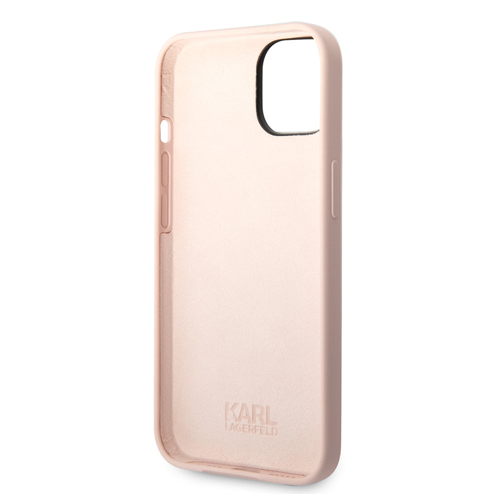 Case for Apple iPhone 14 Plus, Karl Lagerfeld, Silicone Body Choupette, Pink