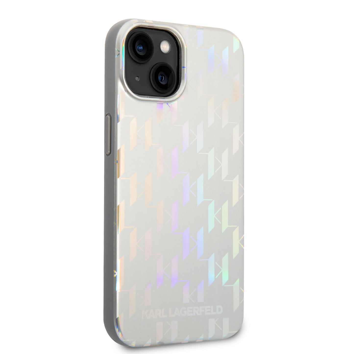 Fodral för Apple iPhone 14 Plus, Karl Lagerfeld, Monogram Iridescent, Silver