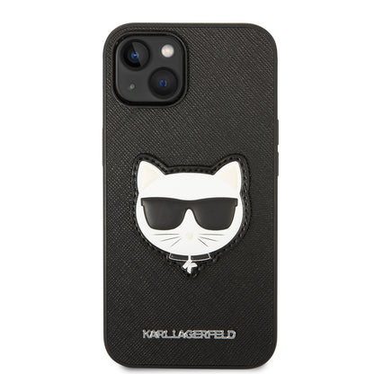 Fodral för Apple iPhone 14 Plus, Karl Lagerfeld, Saffiano Choupette's Head, Svart
