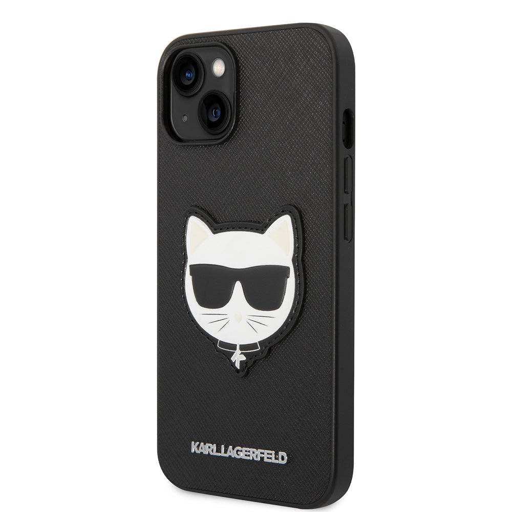 Fodral för Apple iPhone 14 Plus, Karl Lagerfeld, Saffiano Choupette's Head, Svart