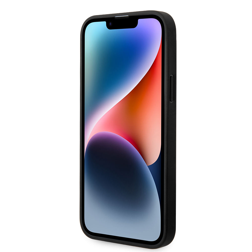 Skyddsfodral för Apple iPhone 14 Plus, Karl Lagerfeld, Saffiano Monogram Metal Logo, Grå