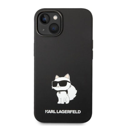 Fodral för Apple iPhone 14 Plus, Karl Lagerfeld, Silicone Choupette, Svart