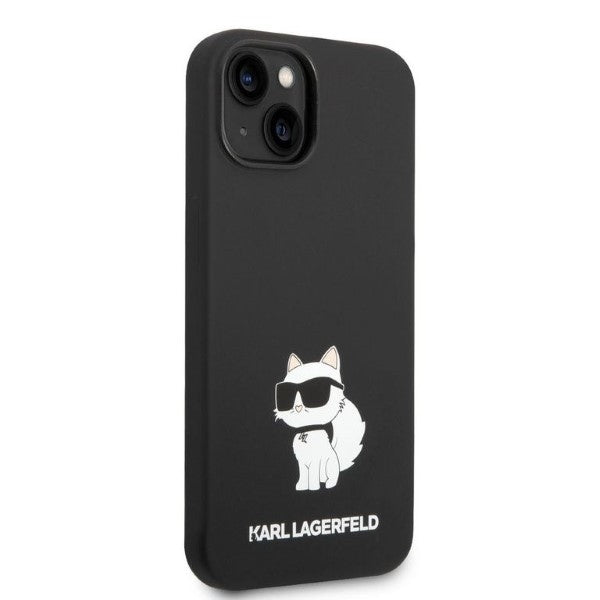 Fodral för Apple iPhone 14 Plus, Karl Lagerfeld, Silicone Choupette, Svart