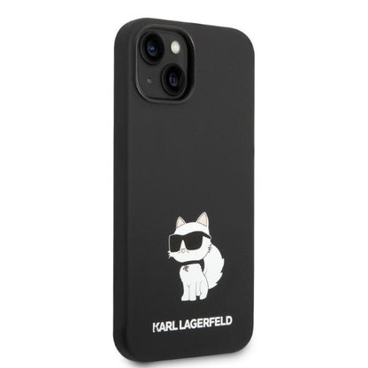 Fodral för Apple iPhone 14 Plus, Karl Lagerfeld, Silicone Choupette, Svart