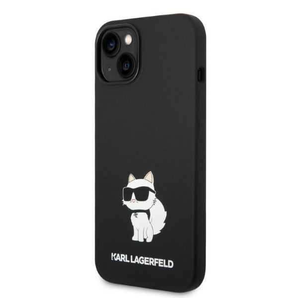 Fodral för Apple iPhone 14 Plus, Karl Lagerfeld, Silicone Choupette, Svart