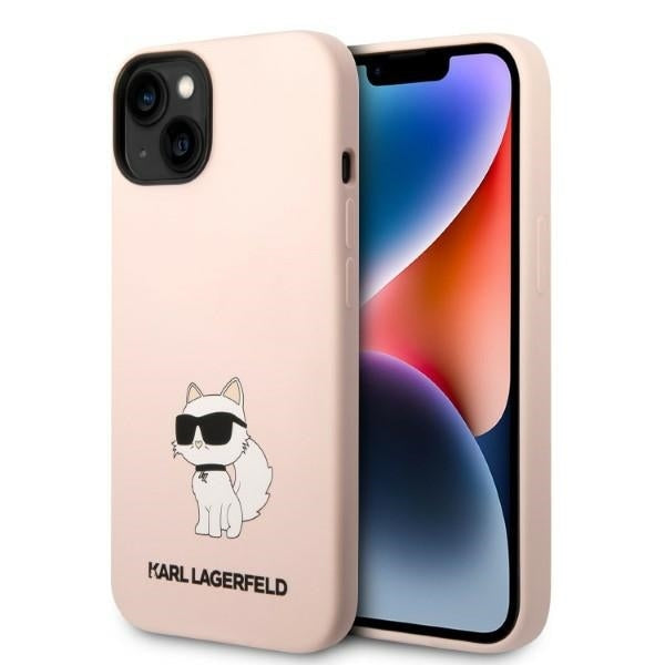 Fodral för Apple iPhone 14 Plus, Karl Lagerfeld, Silicone Choupette, Rosa
