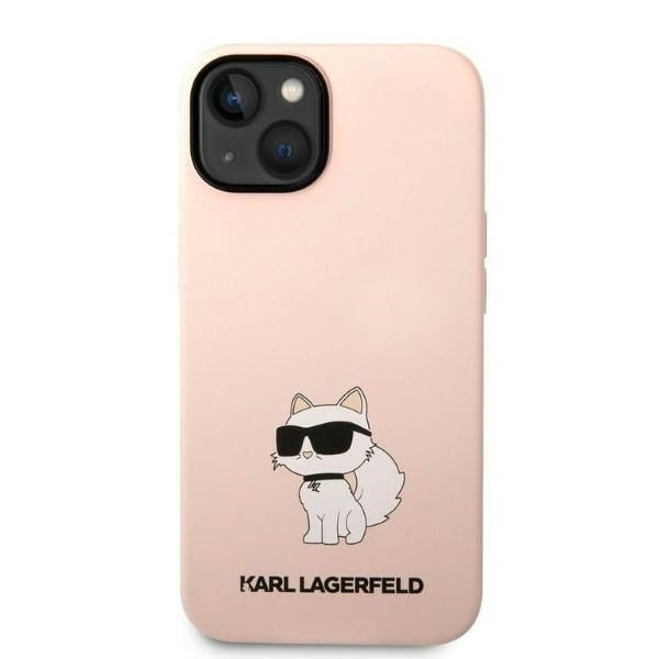 Fodral för Apple iPhone 14 Plus, Karl Lagerfeld, Silicone Choupette, Rosa