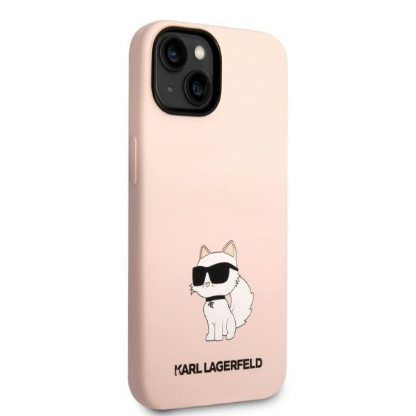 Fodral för Apple iPhone 14 Plus, Karl Lagerfeld, Silicone Choupette, Rosa