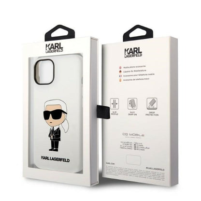 Fodral för Apple iPhone 14 Plus, Karl Lagerfeld, Silicone Ikonik Karl, Vit