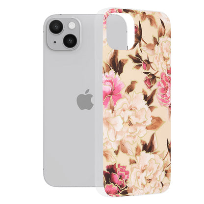 Fodral för Apple iPhone 14 Plus, Techsuit, Marble, Beige