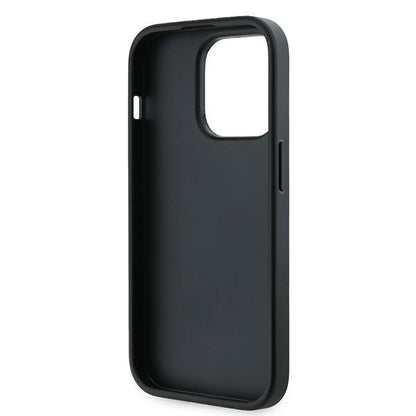 Case for Apple iPhone 14 Pro, Karl Lagerfeld, Diagonal Quilted Script, Black