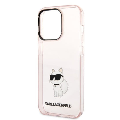 Fodral för Apple iPhone 14 Pro, Karl Lagerfeld, Ikonik Choupette, Rosa