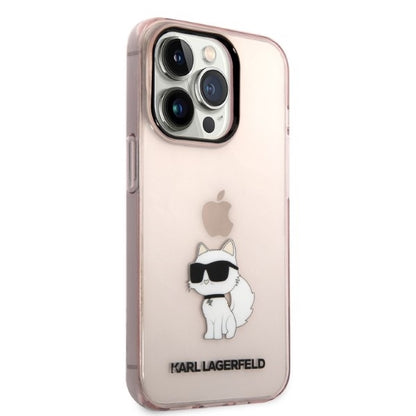 Fodral för Apple iPhone 14 Pro, Karl Lagerfeld, Ikonik Choupette, Rosa