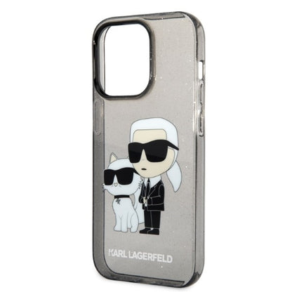 Fodral för Apple iPhone 14 Pro Max, Karl Lagerfeld, Glitter Karl & Choupette, Svart