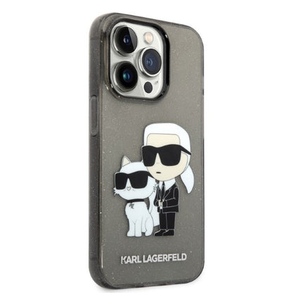 Fodral för Apple iPhone 14 Pro Max, Karl Lagerfeld, Glitter Karl & Choupette, Svart
