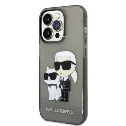 Fodral för Apple iPhone 14 Pro Max, Karl Lagerfeld, Glitter Karl & Choupette, Svart