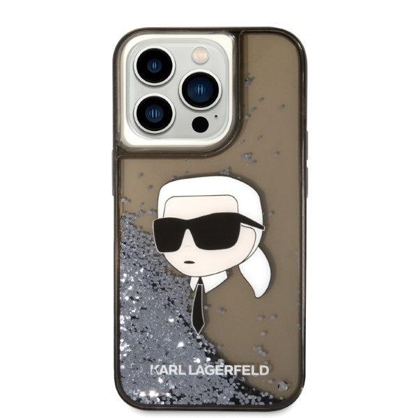 Fodral för Apple iPhone 14 Pro Max, Karl Lagerfeld, Glitter Karl's Head, Svart