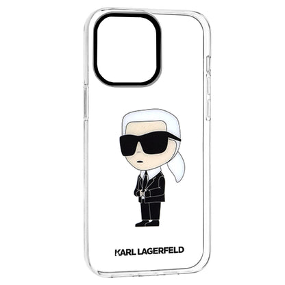 Skyddsfodral för Apple iPhone 14 Pro Max, Karl Lagerfeld, Ikonik Karl, Transparent